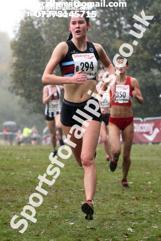 Junior women, National Cross Country Relay Champs., Berry Hill Park, Mansfield.  Photo: David T. Hewitson/Sports for All Pics